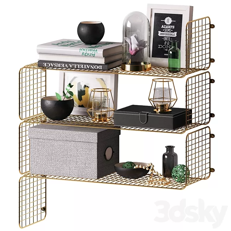 Decor set Gold IKEA 3D Model
