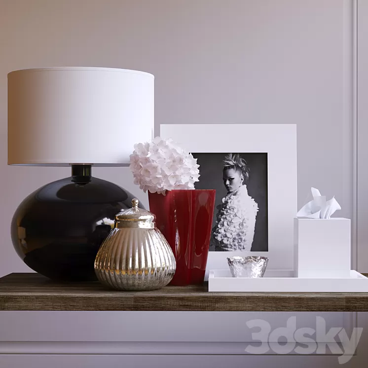 Decor set Kelly Hoppen 2 \/ decorative set 3D Model