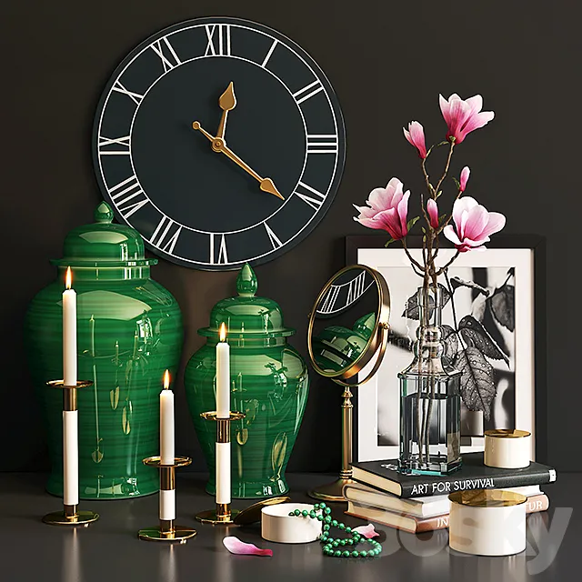 Decor set MAGNOLIA 3D Model