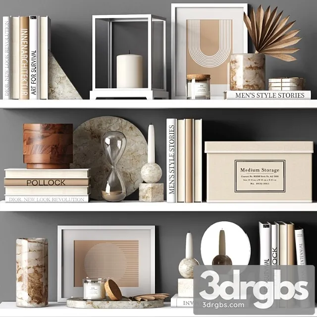 Decor Set Marble 3D Model Download