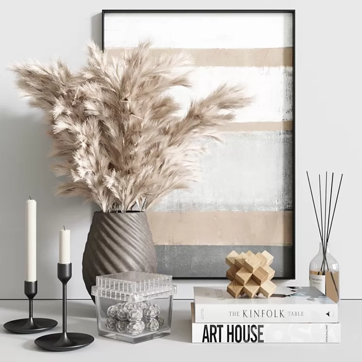 Decor Set Pampa Grass 3D Model