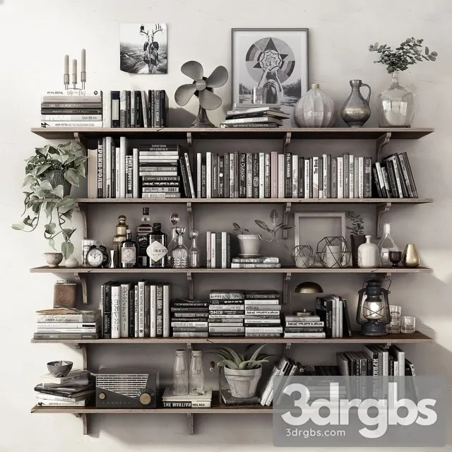 Decor Set Shelves 3D Model Download