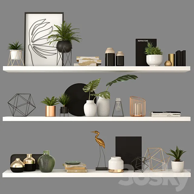 Decor Set Shelves 3DModel