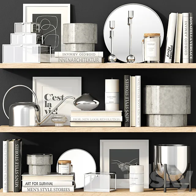 Decor set SILVER 3D Model