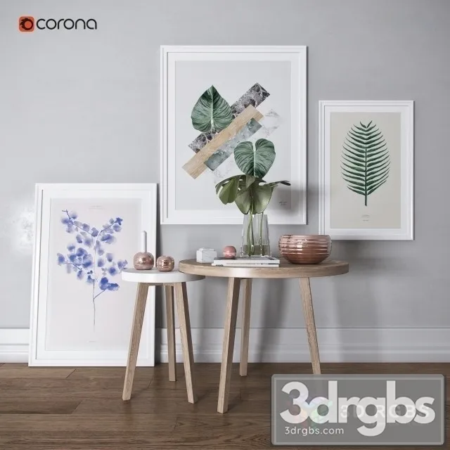 Decor Set White 3D Model Download