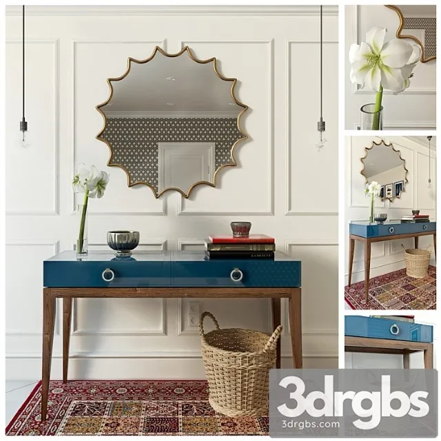 Decor set with basket 2 3D Model Download Decor set with basket 2 3D Model Download