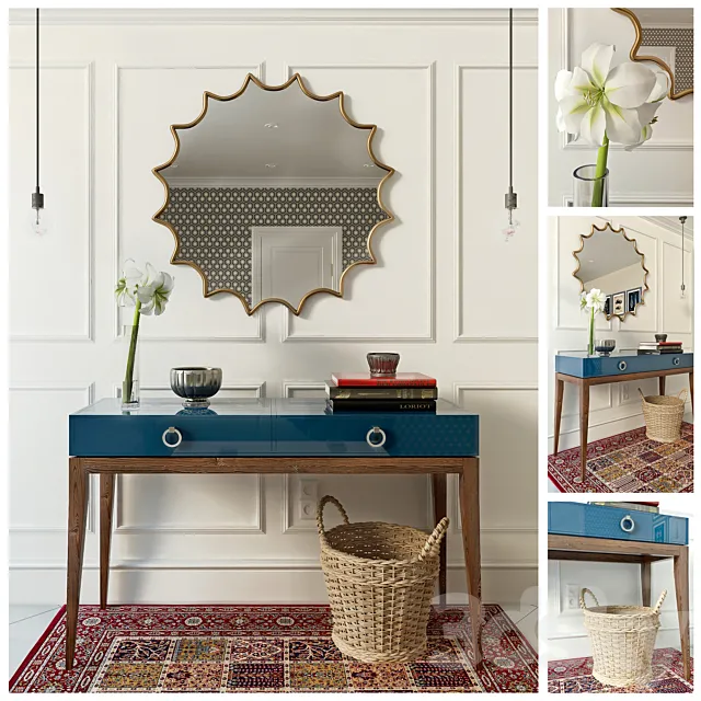 Decor set with basket 3DModel Decor set with basket 3DModel