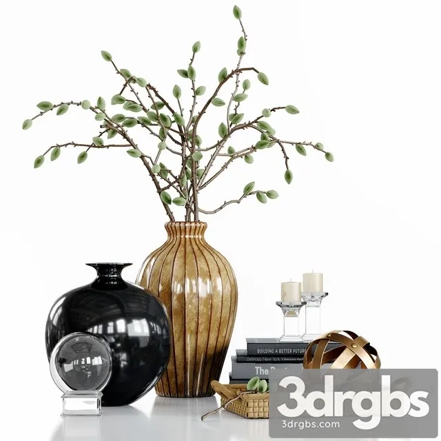Decor Set With Green Almonds 3D Model Download