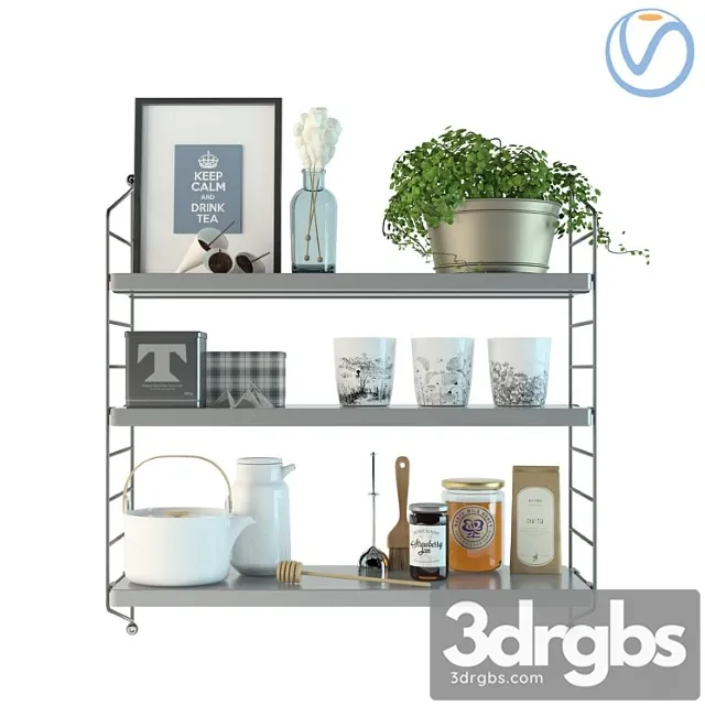 Decor Set With Tea 2 3D Model Download