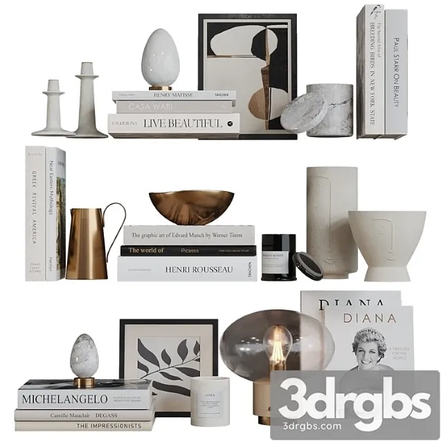 Decor Shelf Set 10 3D Model Download