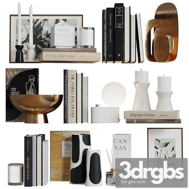 Decor Shelf Set 13 West Elm 3D Model Download