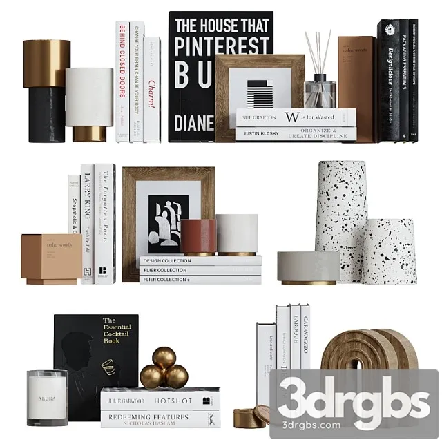 Decor shelf set 15 3D Model Download