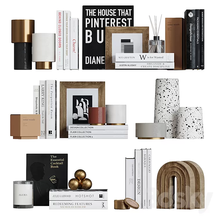 Decor shelf set 15 3D Model Free Download