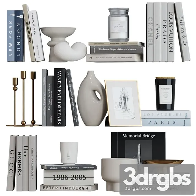 Decor shelf set 17 3D Model Download