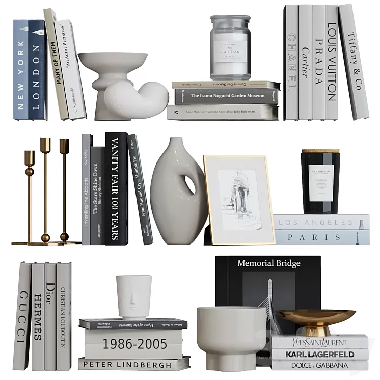 Decor shelf set 17 3D Model Decor shelf set 17 3D Model