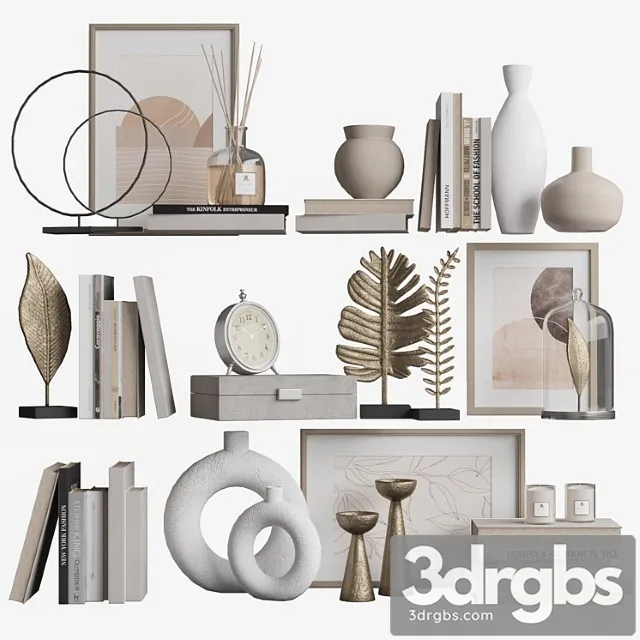 Decor Shelf Set 3 3D Model Download