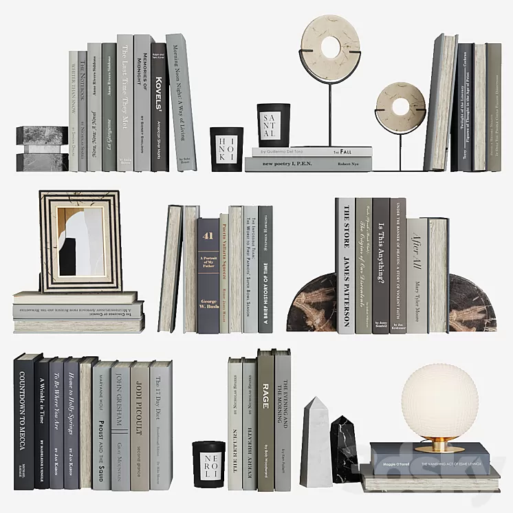 Decor shelf set 5 3D Model