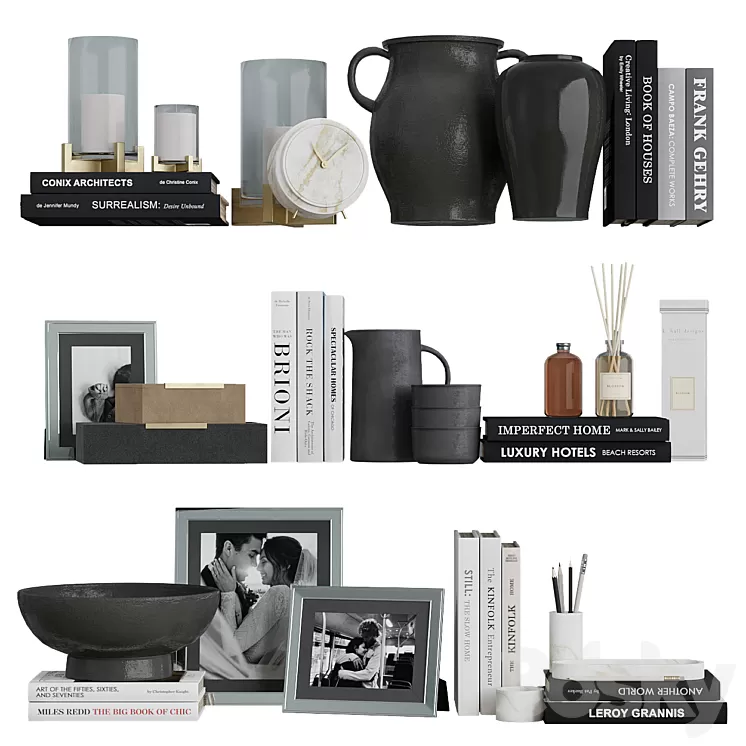 Decor shelf set 6 Pottery Barn 3D Model