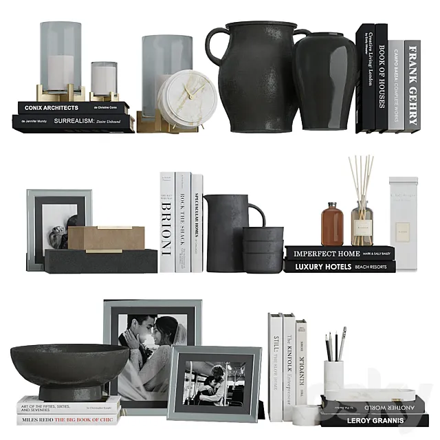 Decor shelf set 6 Pottery Barn 3DModel