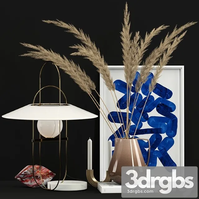 Decor with fontana arte setareh lamp 3D Model Download