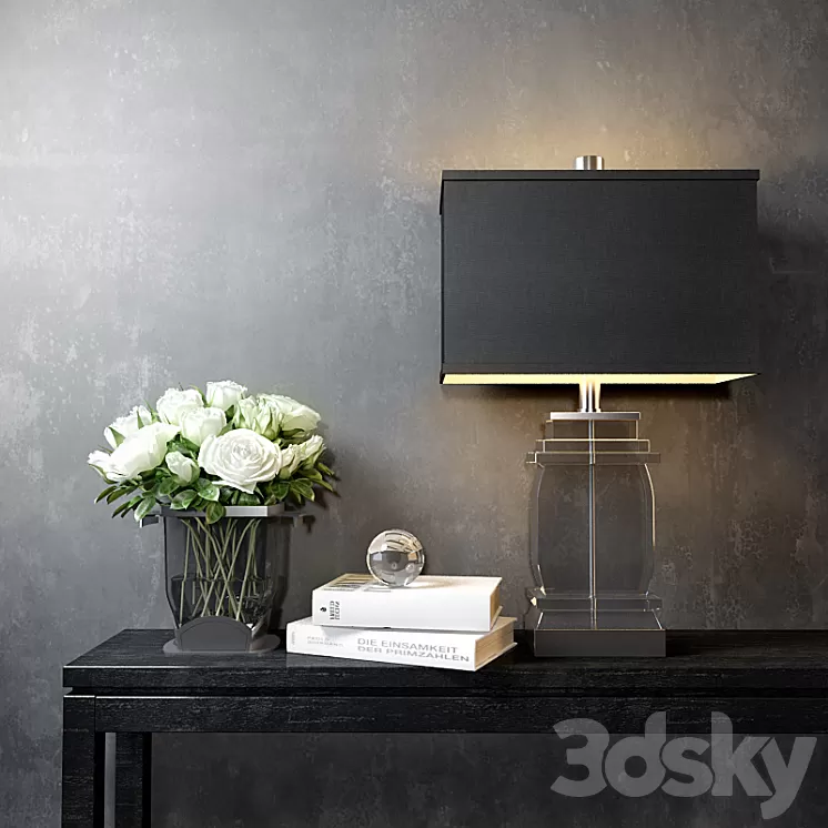 Decor with roses 3D Model