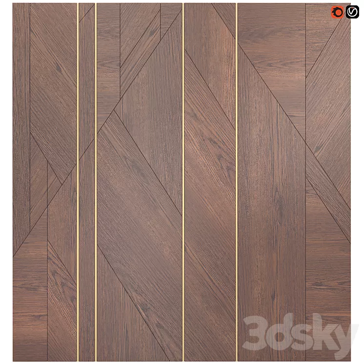 Decor wood Panel 26 3D Model Decor wood Panel 26 3D Model