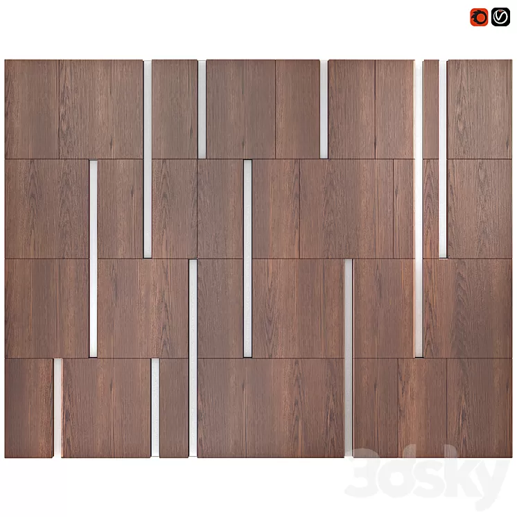 Decor wood Panel 33 3D Model Decor wood Panel 33 3D Model