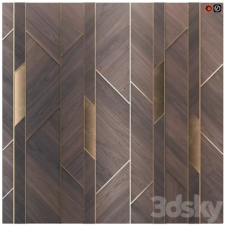 Decor wood panel 41 3D Model Decor wood panel 41 3D Model