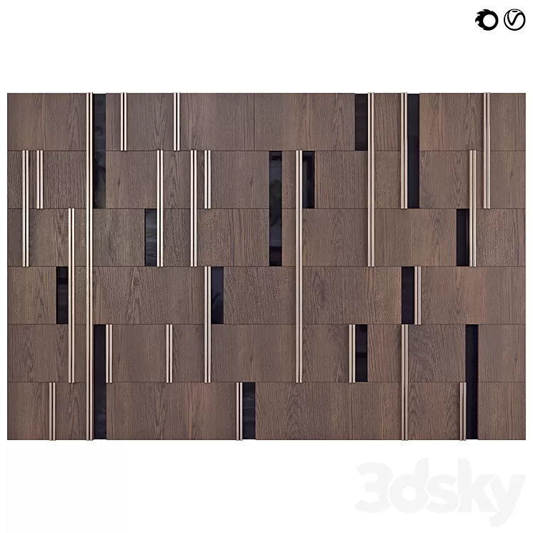 Decor wood Panel Sirmione 3D Model Free Download