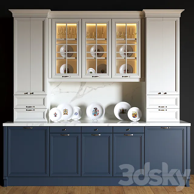 Decorated sideboard 3D Model