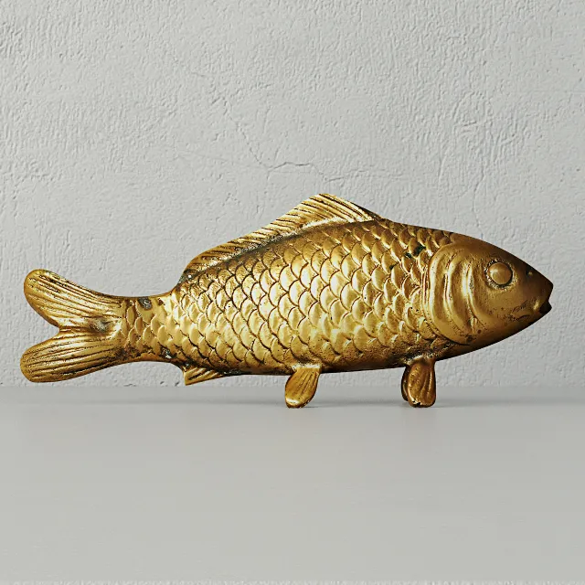 decoration – 1960s Brass Koi 3D Model