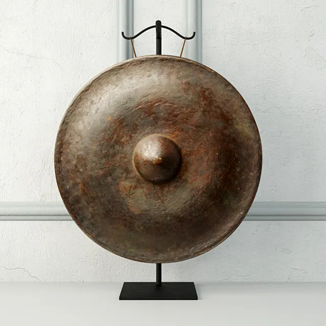 decoration – 19th Century Laos Bronze Gong 4 preview 3D Model