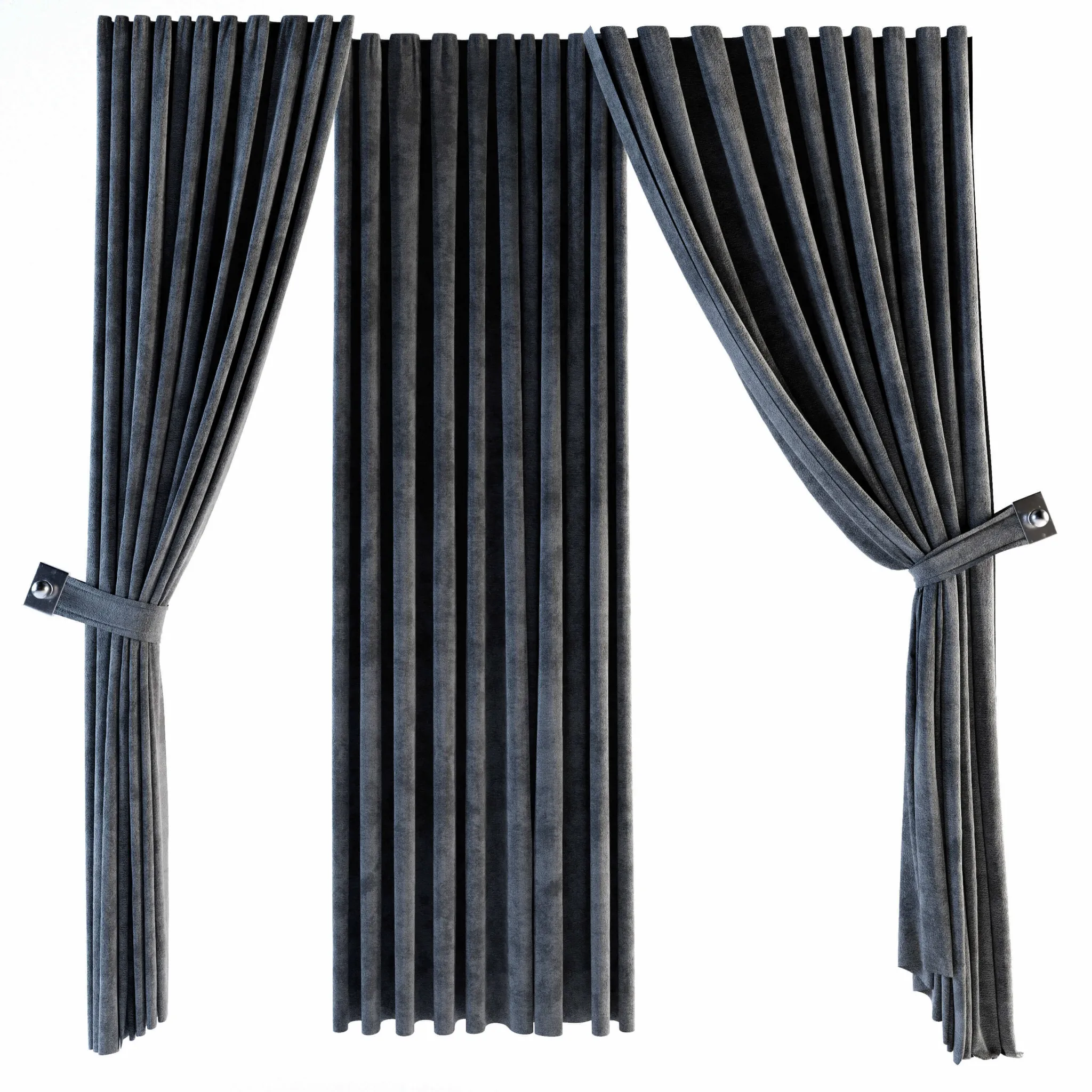 decoration – 3 types of curtains 3D Model