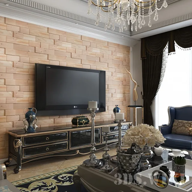 decoration – 3D cedar panel 3D Model