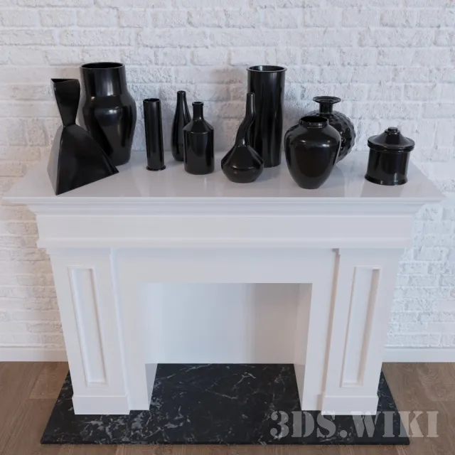 decoration – A large set of vases with different shapes 3D Model