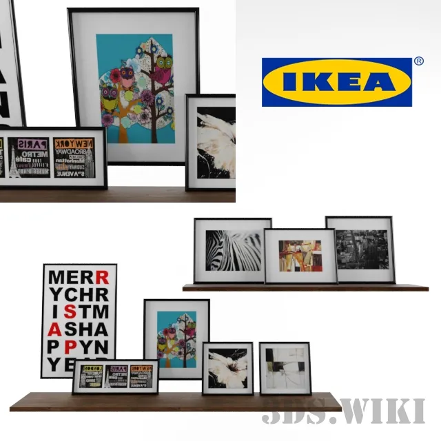 decoration – A set of paintings from IKEA 3D Model