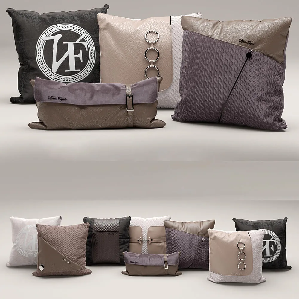 decoration – A set of pillows from Vittoria Frigerio 3D Model decoration – A set of pillows from Vittoria Frigerio 3D Model