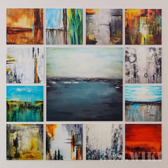 decoration – Abstract acrylic painting 3D Model