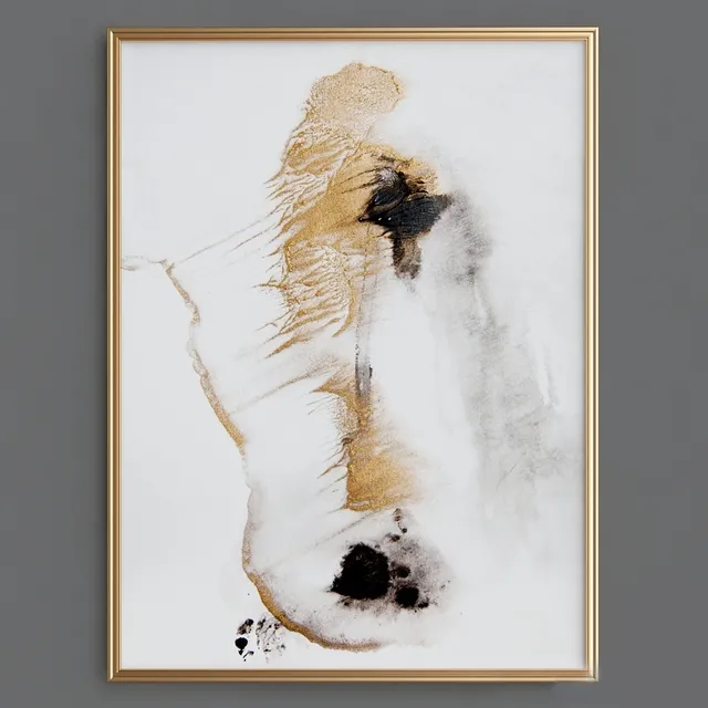 decoration – Abstract black gold 3D Model