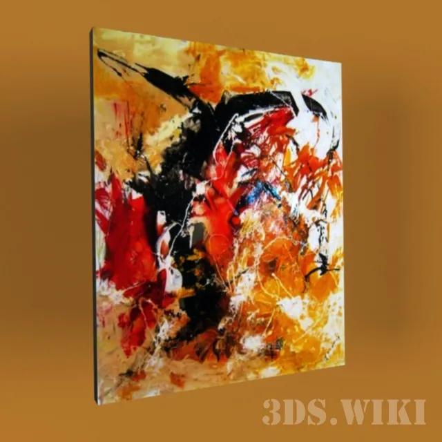 decoration – Abstract wall painting 3D Model