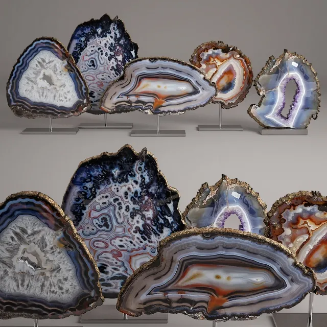 decoration – Agate decor set 3D Model