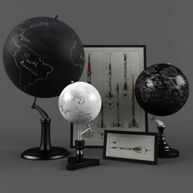 decoration – ANTIQUE GLOBES 3D Model