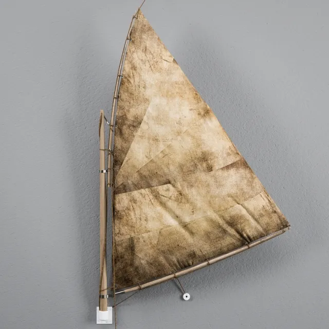 decoration – Antique Gunter Sail Wall Decoration 3D Model
