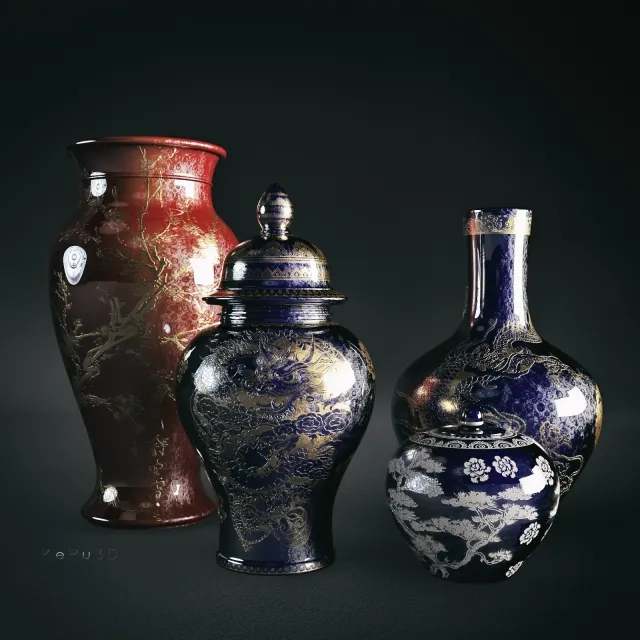 decoration – Antique vases 3D Model