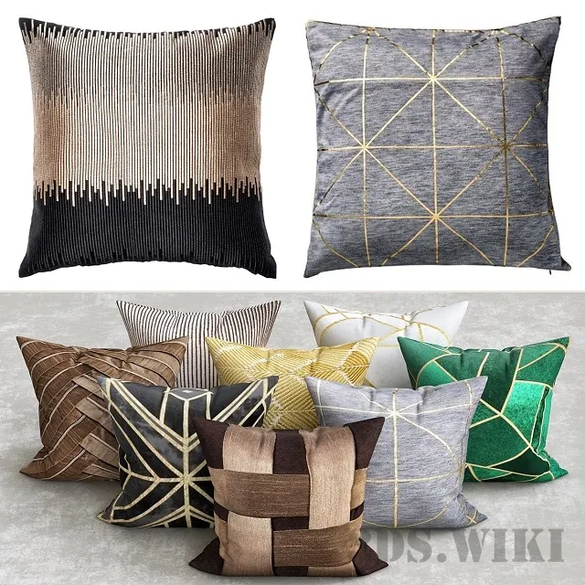 decoration – Art Deco pillows 3D Model decoration – Art Deco pillows 3D Model