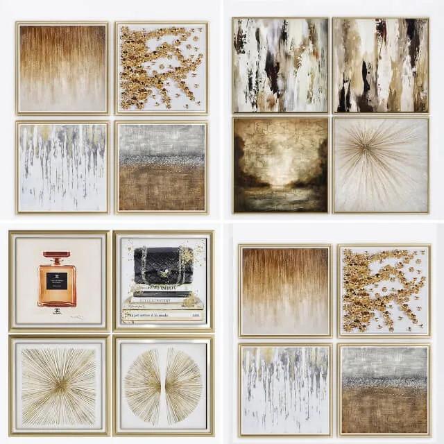 decoration – Art Gold decor frame 3D Model decoration – Art Gold decor frame 3D Model