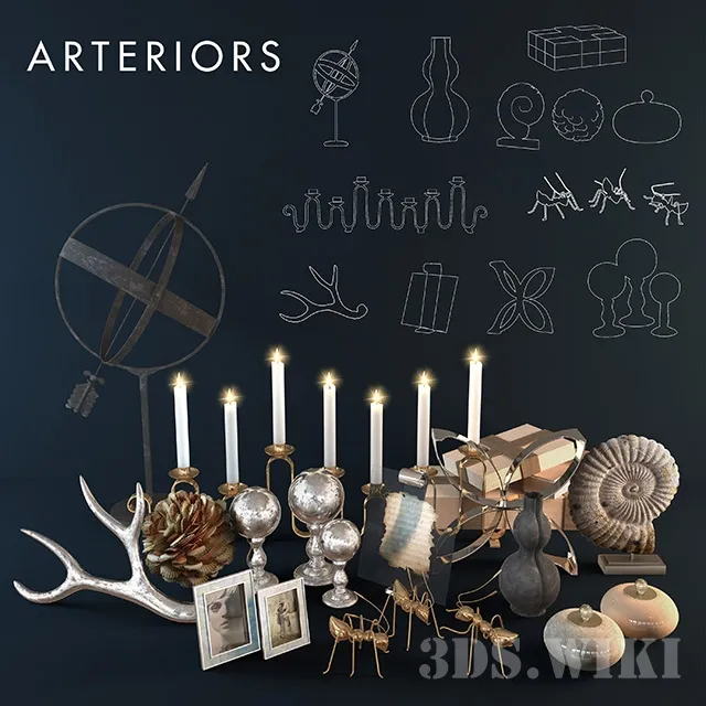 decoration – Arteriors decoration set 3D Model