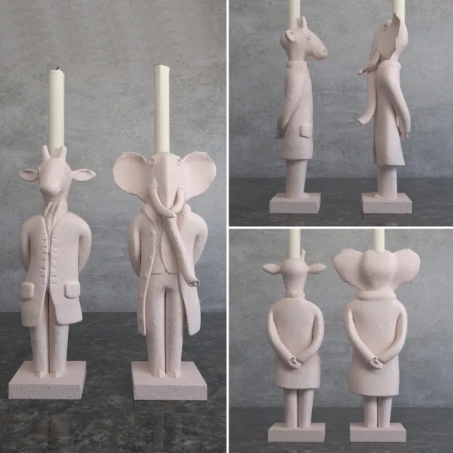 decoration – Arteriors Home Hamilton Candle Holders 3D Model