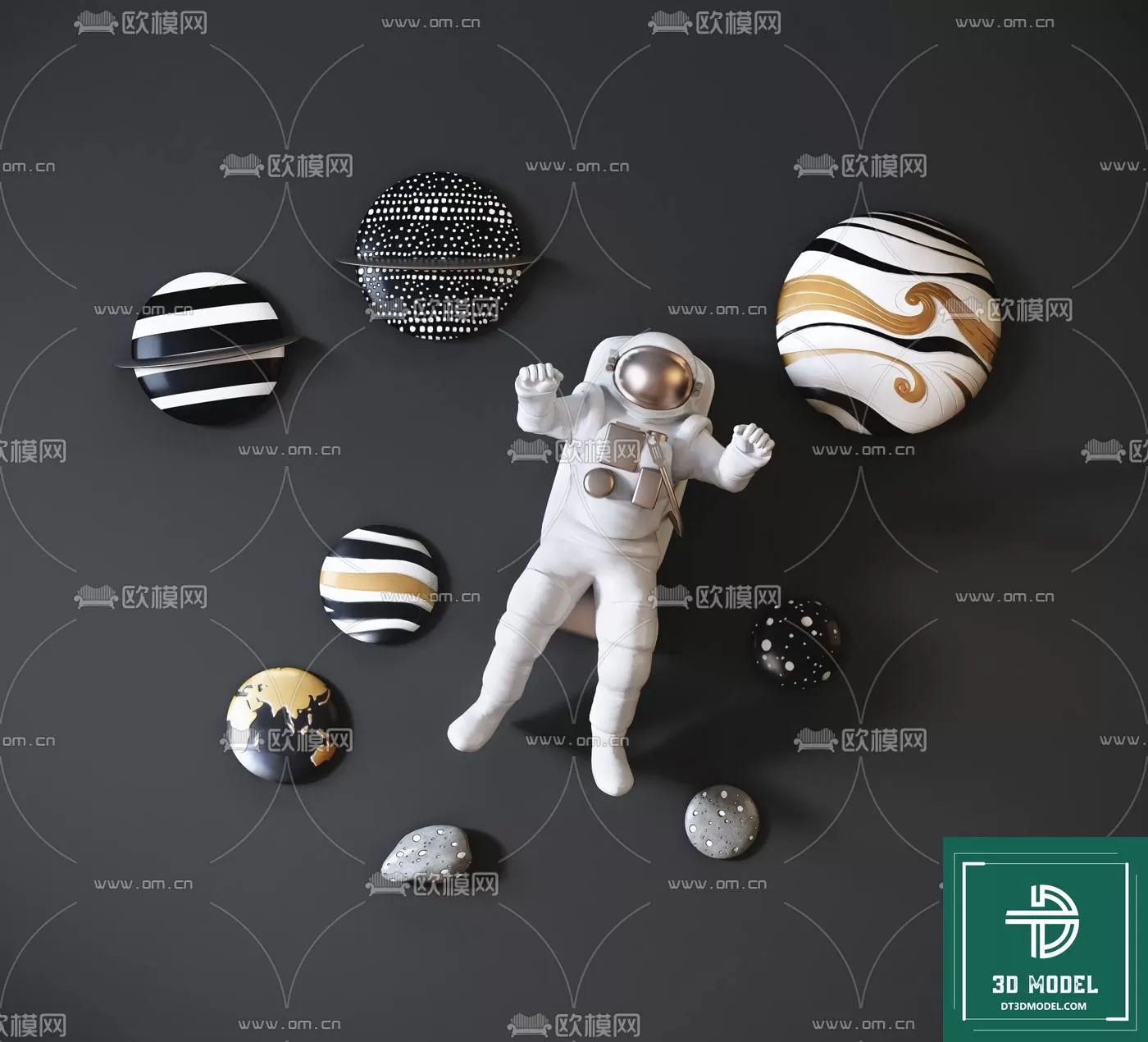DECORATION – ASTRONAUT 3D MODELS – 004 DECORATION – ASTRONAUT 3D MODELS – 004