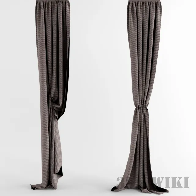 decoration – Asymmetric curtains 3D Model decoration – Asymmetric curtains 3D Model
